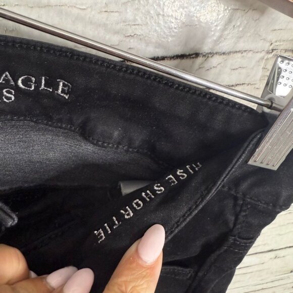 American Eagle Hi-rise Shortie size 10 black - Picture 4 of 7